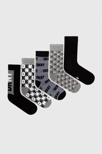 Ponožky Dkny 5-pack pánské, šedá barva