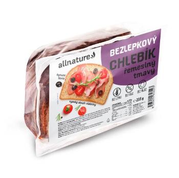 Allnature Bezlepkový chlebík řemeslný tmavý 235 g