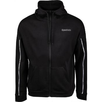 Reebok TRAINING ESSENTIALS PIPING FZ HOODIE Pánská tréninková mikina, černá, velikost M