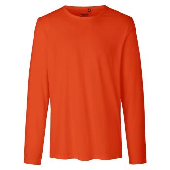 Neutral Pánské tričko s dlouhým rukávem z organické Fairtrade bavlny - Oranžová | M
