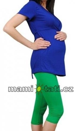 Be MaaMaa Těhotenské barevné legíny 3/4 délky - zelená, vel. M XL (42)