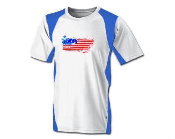 Funkční tričko pánské USA water flag