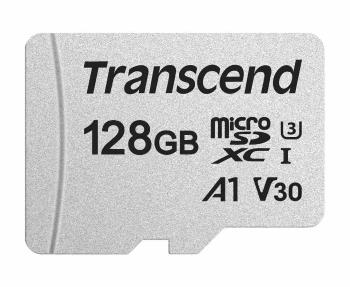 TRANSCEND MicroSDXC karta 128GB 300S, UHS-I U3 V30 + adaptér