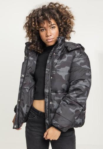 Urban Classics Ladies Boyfriend Camo Puffer Jacket darkcamo - 4XL