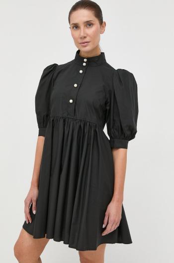 Bavlněné šaty Custommade černá barva, mini