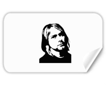 Samolepky obdelník - 5 kusů Kurt Cobain