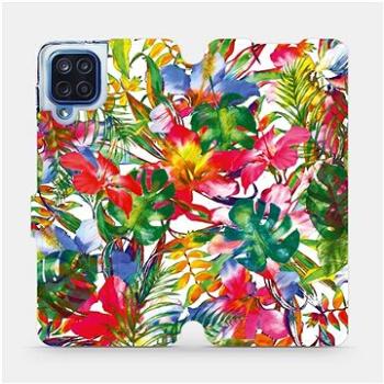 Flipové pouzdro na mobil Samsung Galaxy M12 - MG07S Pestrobarevné květy a listy (5903516735044)