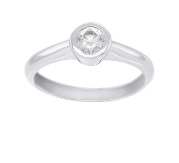 Brilio Silver Stříbrný zásnubní prsten se zirkonem SR042W 58 mm
