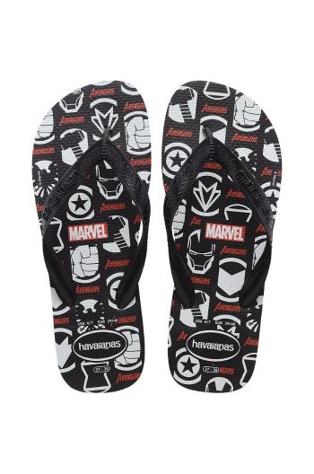 Žabky Havaianas Top Marvel Logomania černá barva