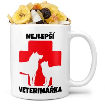 Hrnek Nejlepší veterinářka – kříž (Náplň hrníčku: Tropická směs)