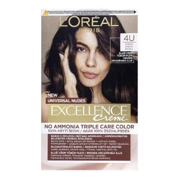 L'Oréal Paris Excellence Creme Triple Protection 48 ml barva na vlasy pro ženy 4U Brown na barvené vlasy; na všechny typy vlasů