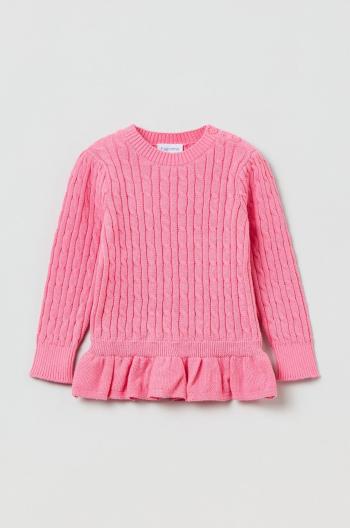 Dětský svetr OVS růžová barva, lehký