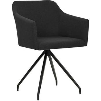 Otočné jídelní židle 2 ks černé textil (323078)