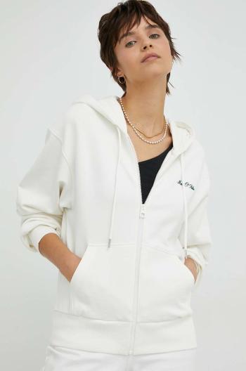 Bavlněná mikina Marc O'Polo dámská, bílá barva, s kapucí, s aplikací
