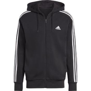 adidas 3-STRIPES FULL-ZIP HOODIE Pánská mikina, černá, velikost