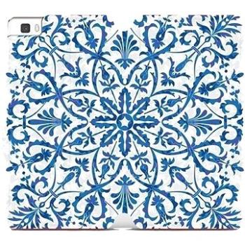 Flipové pouzdro na mobil Huawei P8 Lite - ME01P Modré květinové vzorce (5903226202379)