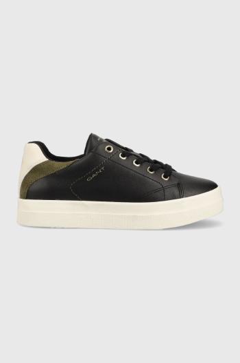 Kožené sneakers boty Gant Avona černá barva