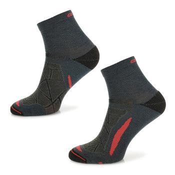 Trekingové Merino ponožky Comodo TREUL02  Black Red  43-46