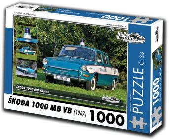 RETRO-AUTA Puzzle č. 33 Škoda 1000 MB VB (1967) 1000 dílků