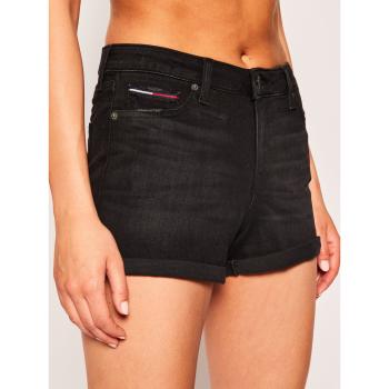 Tommy Hilfiger TOMMY JEANS dámské černé denim kraťasy MID RISE DENIM SHORT JCKBK