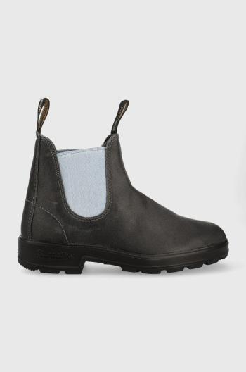 Semišové kotníkové boty Blundstone 2209 dámské, šedá barva, na plochém podpatku, zateplené