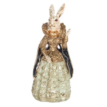 Vintage velikonoční dekorace Králičí dáma v šatech - 5*4*11 cm 6PR2525