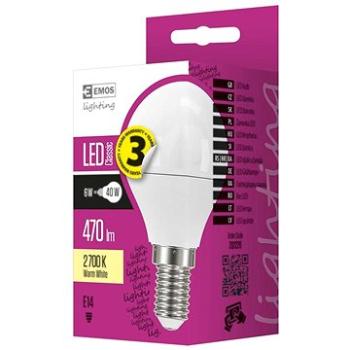 EMOS LED žárovka Classic Mini Globe 5W E14 teplá bílá (1525731203)