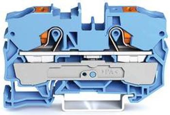 Průchodková svorka WAGO 2210-1204, pružinové připojení , 10 mm, modrá, 25 ks