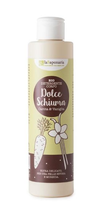 laSaponaria Jemný čisticí sprchový gel s mrkví a vanilkou BIO 200 ml