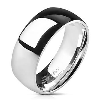 Šperky4U Ocelový prsten šíře 8 mm, vel. 70 - velikost 70 - OPR1235-70