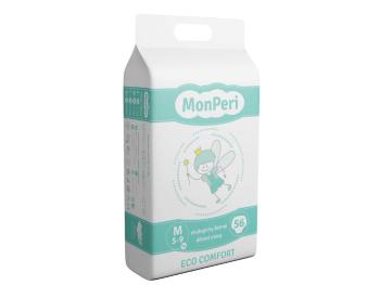 MonPeri Eco Comfort M 5-9 kg Eko Jednorázové dětské plenky 56 ks