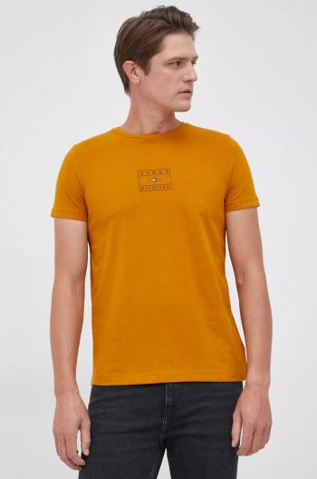 Tommy Hilfiger pánské hořčicově žluté tričko - XXL (KD0)