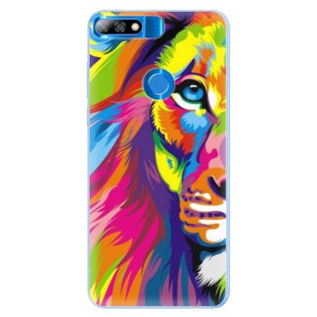 Silikonové pouzdro iSaprio - Rainbow Lion - Huawei Y7 Prime 2018