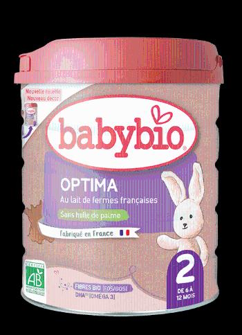 Babybio Optima 2 pokračovací kojenecké bio mléko s probiotiky a prebiotiky 800 g