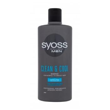 Syoss Men Clean & Cool 440 ml šampon pro muže na mastné vlasy; na normální vlasy