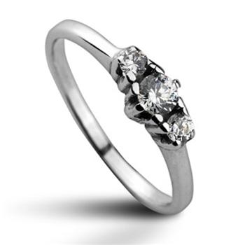Šperky4U Stříbrný prsten se 3mi zirkony, vel. 51 - velikost 51 - CS2004-51