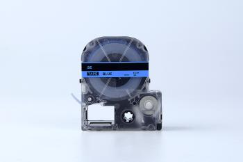 Epson SE24BW, 24mm x 8m, černý tisk / modrý podklad, plombovací, kompatibilní páska
