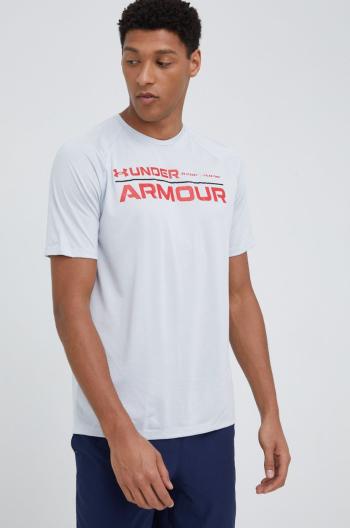 Tréninkové tričko Under Armour Tech 2.0 Wordmark 1370538 šedá barva, s potiskem