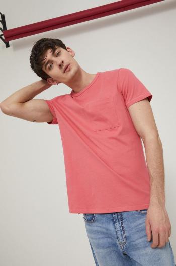 Bavlněné tričko Medicine růžová barva, hladké