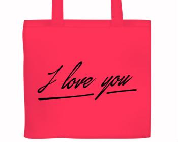 Plátěná nákupní taška I love you