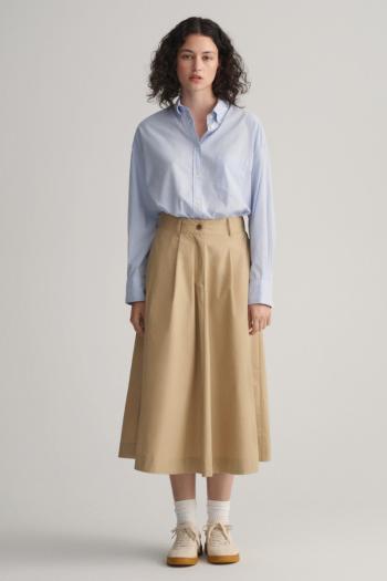 SUKNĚ GANT D2. LONG CHINO SKIRT zelená 34