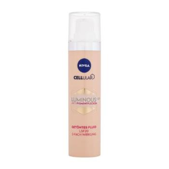 Nivea Cellular Luminous 630 Antispot Tinted Fluid SPF20 40 ml denní pleťový krém pro ženy na pigmentové skvrny