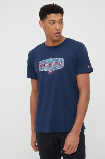 Sportovní tričko Columbia Thistletown Hills tmavomodrá barva, s potiskem