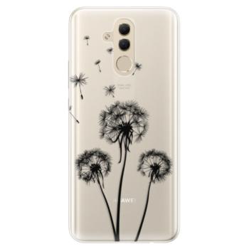 Silikonové pouzdro iSaprio - Three Dandelions - black - Huawei Mate 20 Lite