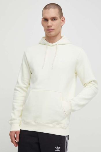 Mikina adidas Originals Trefoil Essentials Hoody pánská, béžová barva, s kapucí, hladká, IR7790