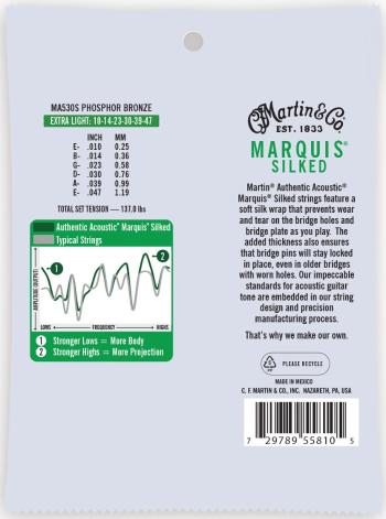 Martin Authentic Marquis 92/8 Phosphor Bronze Extra Light