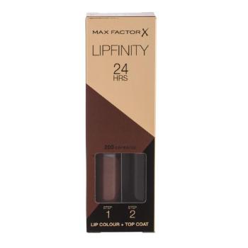 Max Factor Lipfinity Lip Colour 4,2 g rtěnka pro ženy poškozená krabička 200 Caffeinated tekutá rtěnka