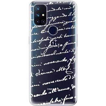 iSaprio Handwriting 01 - white pro OnePlus Nord N10 5G (hawri01w-TPU3-OPn10)