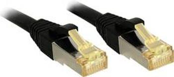 Síťový kabel RJ45 LINDY 47312, CAT 6a (surový kabel CAT 7) , S/FTP, 7.50 m, černá