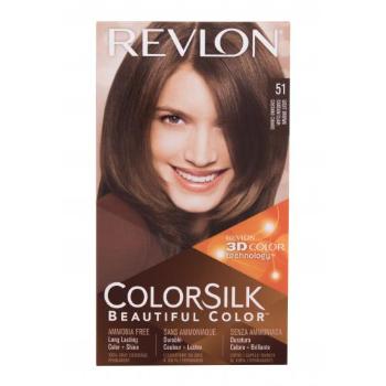 Revlon Colorsilk Beautiful Color 59,1 ml barva na vlasy pro ženy 51 Light Brown na barvené vlasy; na všechny typy vlasů
